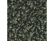 Vliesová tapeta na zeď, černá, větvičky, listy, 142347, Allurium, Graham Brown Premium Tapety Yara - Graham & Brown Premium