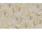 Vliesová tapeta na zeď, šedo-béžová, listy, 74034, Armonia, Emiliana Parati Tapety Yara - Emiliana Parati