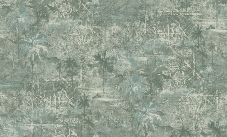 Vliesová tapeta na zeď, zelená, palmy, 74006, Armonia, Emiliana Parati - Emiliana Parati