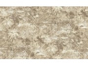 Vliesová tapeta na zeď, hnědá, palmy, 74004, Armonia, Emiliana Parati Tapety Yara - Emiliana Parati