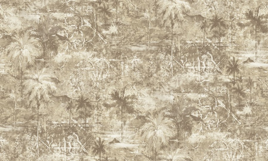 Vliesová tapeta na zeď, hnědá, palmy, 74004, Armonia, Emiliana Parati - Emiliana Parati