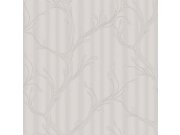 Luxusní vliesová tapeta na zeď, šedo-stříbrná, větvičky s listy, Z16720, Murella 100, Zambaiti Parati