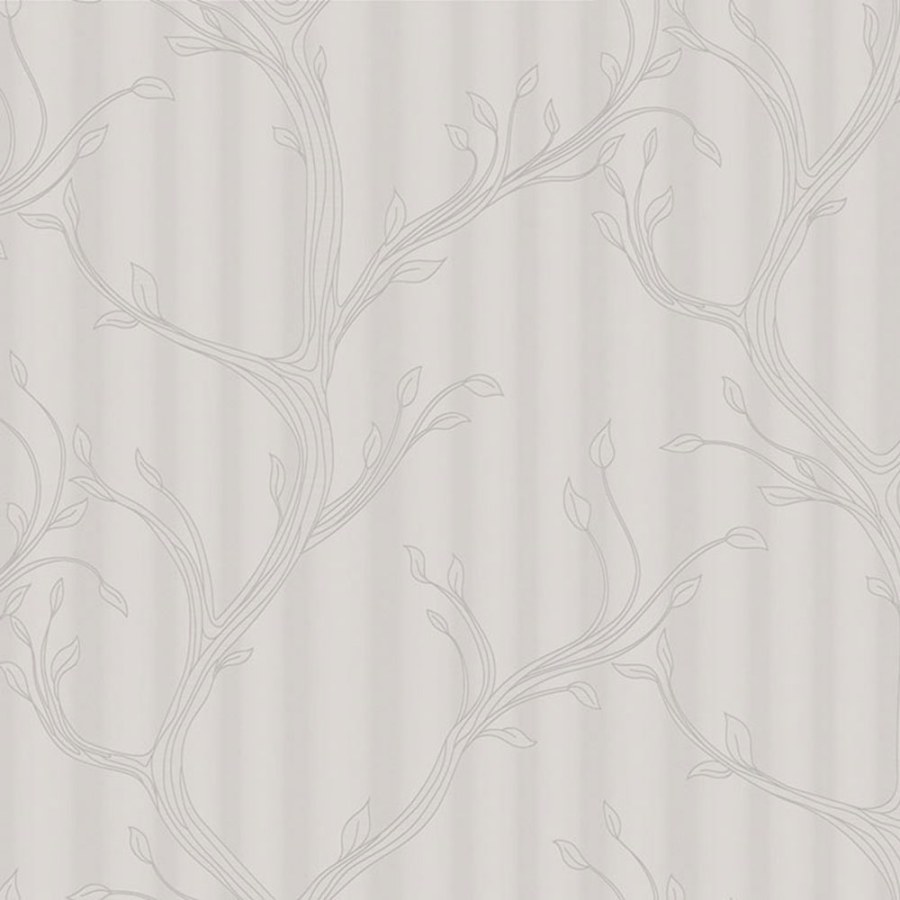 Luxusní vliesová tapeta na zeď, šedo-stříbrná, větvičky s listy, Z16720, Murella 100, Zambaiti Parati