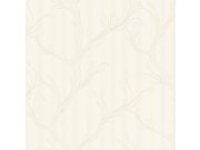 Luxusní vliesová tapeta na zeď, krémová, větvičky s listy, Z16717, Murella 100, Zambaiti Parati