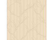 Luxusní vliesová tapeta na zeď, béžová, větvičky s listy, Z16716, Murella 100, Zambaiti Parati