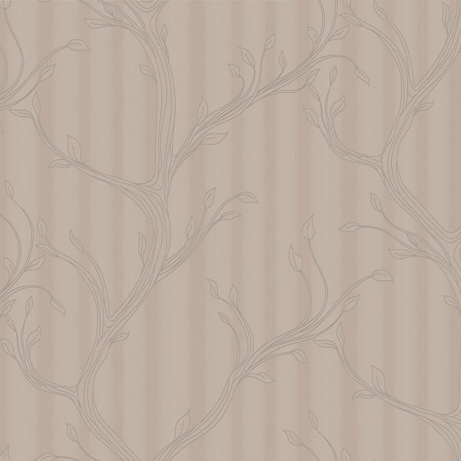 Luxusní vliesová tapeta na zeď, hnědá, větvičky s listy, Z16713, Murella 100, Zambaiti Parati - Zambaiti Parati