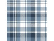 Vliesová tapeta na zeď, modrá, imitace tartanové látky, 8387, Blooming Garden 2, Parato by Cristiana Masi