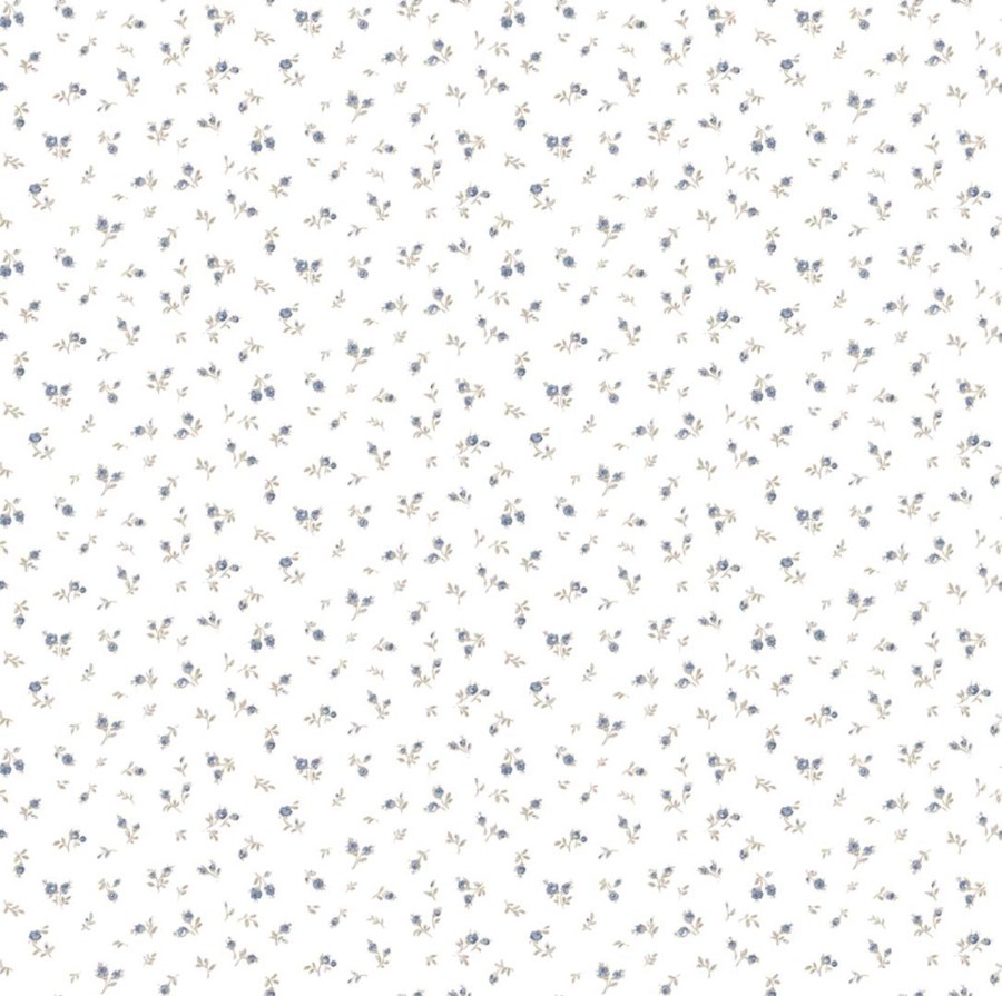 Vliesová tapeta na zeď, modro-hnědá, květiny, 8372, Blooming Garden 2, Parato by Cristiana Masi - Parato by Cristiana Masi