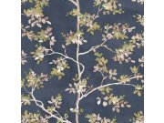 Vliesová tapeta na zeď, modrá, stromy, listy, 8322, Blooming Garden 2, Parato by Cristiana Masi