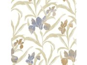 Tapety Yara Parato by Cristiana Masi - Vliesová tapeta na zeď, modro-béžová, květiny, 2022, Rio, Parato by Cristiana Masi Vliesová tapeta na zeď, modro-béžová, květiny, 2022, Rio, Parato by Cristiana Masi