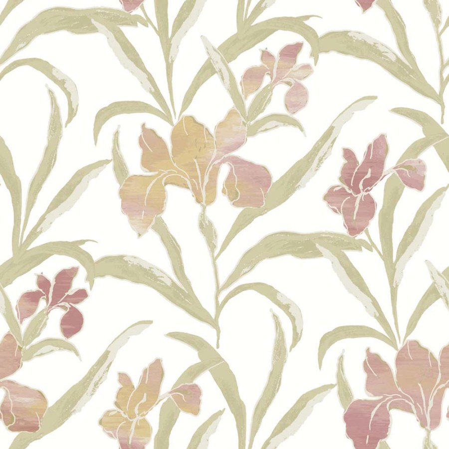 Vliesová tapeta na zeď, růžovo-zelená, květiny, 2021, Rio, Parato by Cristiana Masi