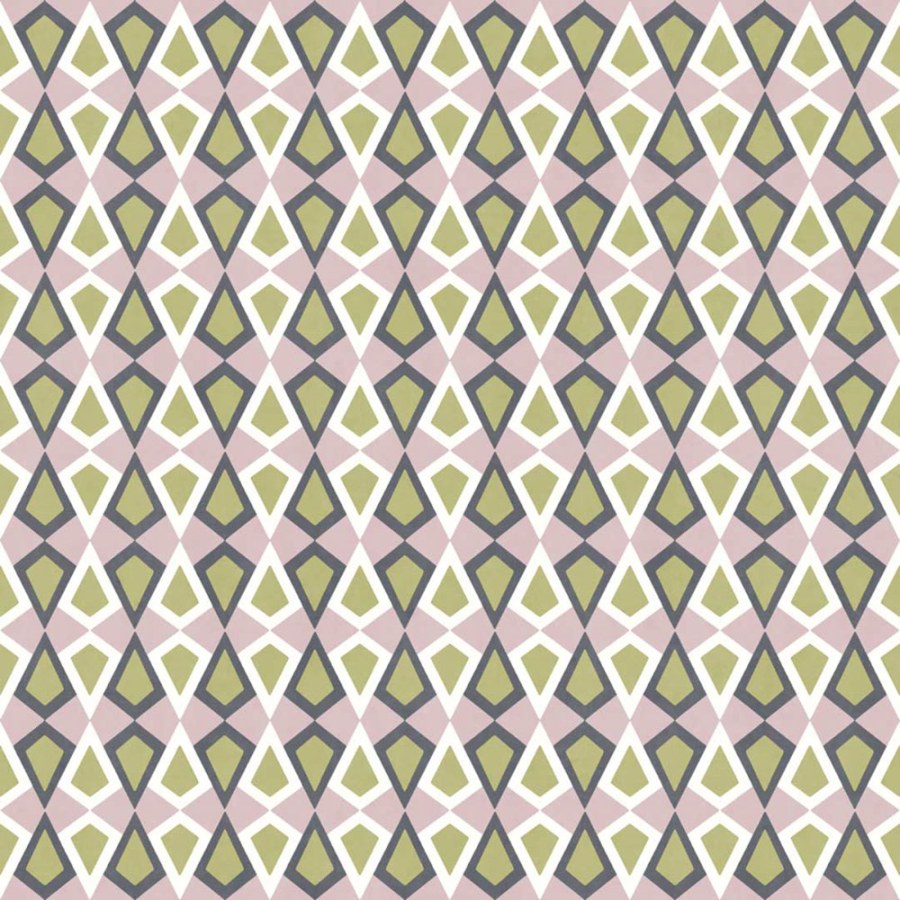 Geometrická vliesová tapeta na zeď, zelená, lila, 2036, Rio, Parato by Cristiana Masi - Parato by Cristiana Masi