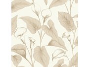 Vliesová tapeta na zeď, béžová, květiny, listy, A83602, Inia, Grandeco Tapety Yara - Grandeco