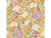 Vliesová tapeta na zeď, oranžová, květiny, A80501, Inia, Grandeco Tapety Yara - Grandeco