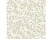 Vliesová tapeta na zeď, béžová, listy, A79201, Inia, Grandeco Tapety Yara - Grandeco