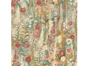 Vliesová tapeta na zeď, zelená, květiny, A74603, Inia, Grandeco Tapety Yara - Grandeco