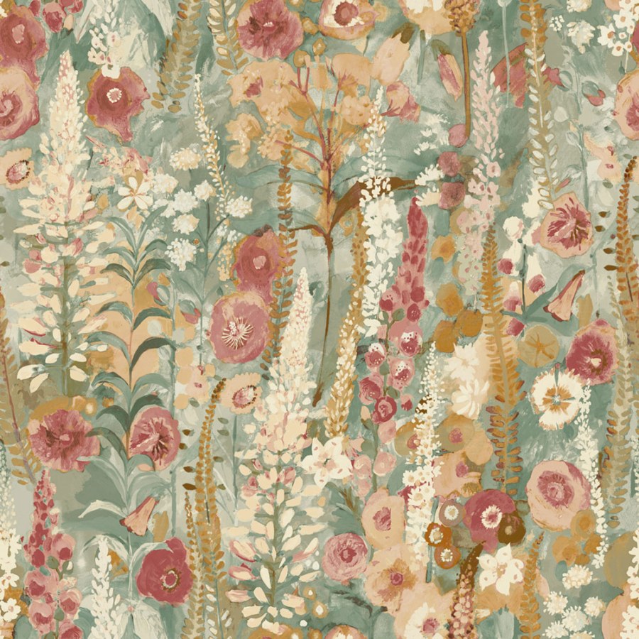 Vliesová tapeta na zeď, zelená, květiny,  A74603, Inia, Grandeco