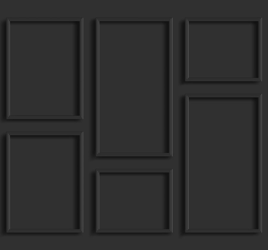 Vliesová obrazová tapeta na zeď, černá, imitace obložení, 357337, 3D Reflections, Origin - Origin