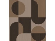 Vliesová obrazová tapeta na zeď, hnědá, grafický vzor, 357325, 3D Reflections, Origin