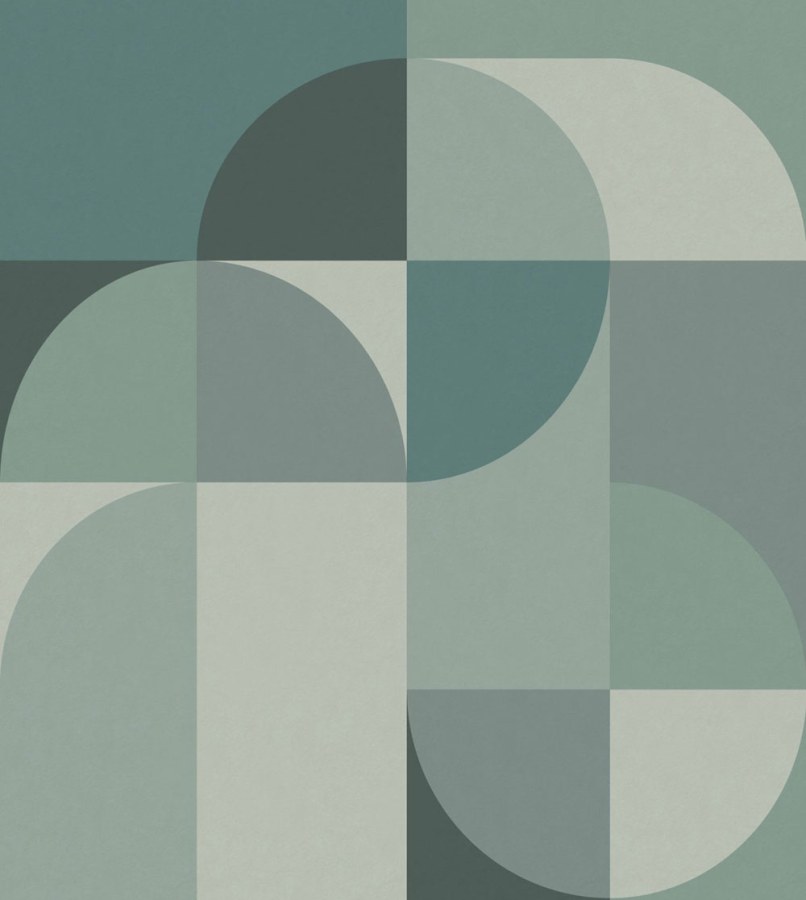 Vliesová obrazová tapeta na zeď, zelená, šedá, grafický vzor, 357323, 3D Reflections, Origin - Origin