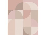 Vliesová obrazová tapeta na zeď, růžová, béžová, grafický vzor, 357321, 3D Reflections, Origin