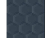 Tapety Yara Origin - Vliesová tapeta na zeď, modrá, hexagony, 348022, 3D Reflections, Origin Vliesová tapeta na zeď, modrá, hexagony, 348022, 3D Reflections, Origin