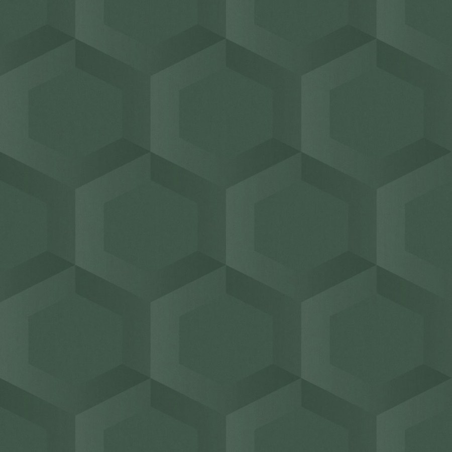 Tapety Yara - Origin - Vliesová tapeta na zeď, zelená, hexagony, 348021, 3D Reflections, Origin Vliesová tapeta na zeď, zelená, hexagony, 348021, 3D Reflections, Origin - Origin