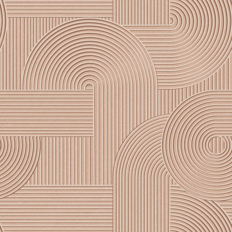 Vliesová tapeta na zeď, růžová, 3D grafický vzor, 348017, 3D Reflections, Origin - Origin