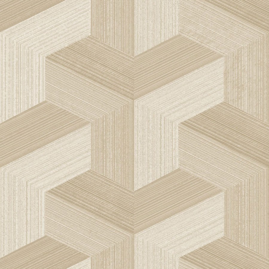 Vliesová tapeta na zeď, béžová, grafický vzor, 347949, 3D Reflections, Origin - Origin