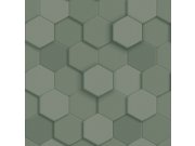 Tapety Yara Origin - Vliesová tapeta na zeď, zelená, hexagony, 347851, 3D Reflections, Origin Vliesová tapeta na zeď, zelená, hexagony, 347851, 3D Reflections, Origin