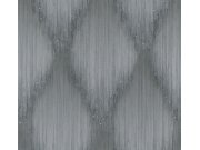 Vliesová tapeta na zeď, šedo-stříbrná, grafický vzor s krystaly, 35884, Papis Loveday Fashion Icon, Marburg