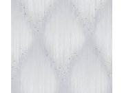 Vliesová tapeta na zeď, šedo-bílá, grafický vzor s krystaly, 35883, Papis Loveday Fashion Icon, Marburg