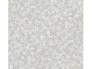 Tapety Yara Marburg - Vliesová tapeta na zeď, šedo-modrá, béžová, květiny, 35843, Papis Loveday Fashion Icon, Marburg Vliesová tapeta na zeď, šedo-modrá, béžová, květiny, 35843, Papis Loveday Fashion Icon, Marburg