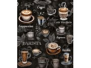 Vliesová tapeta na zeď, černá, káva, 89045, Naomi, Novamur