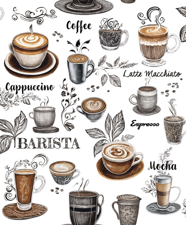 Vliesová tapeta na zeď, bílá, káva, 89043, Naomi, Novamur - Novamur