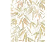 Vliesová tapeta na zeď, zeleno-béžová, listy, 89042, Naomi, Novamur