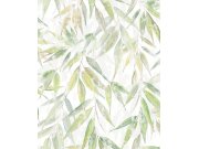 Vliesová tapeta na zeď, žluto-zelená, listy, 89041, Naomi, Novamur