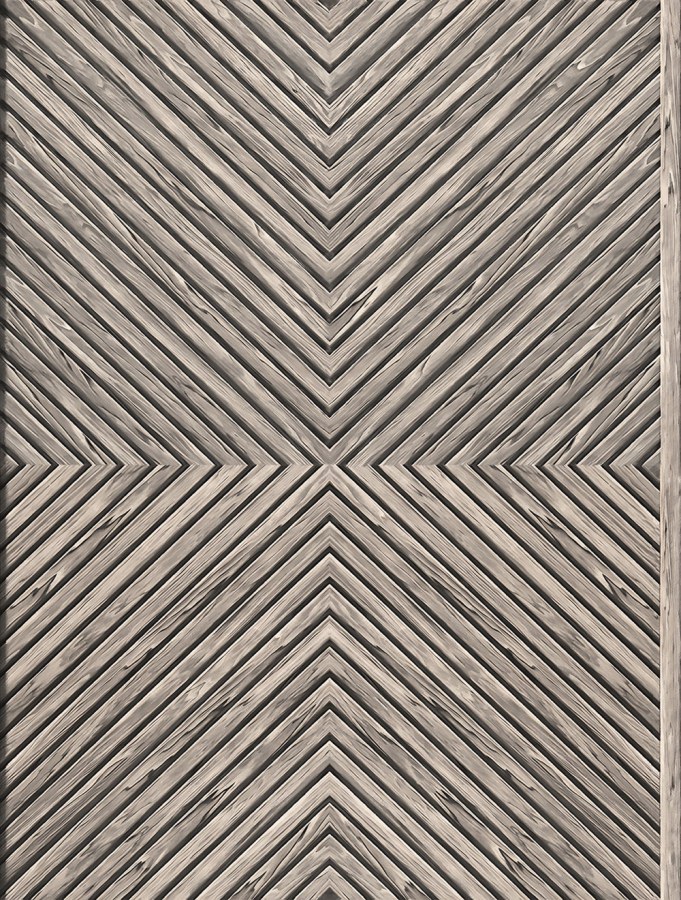 Vliesová tapeta na zeď, šedo-béžová, imitace dřevěného obkladu, 89018, Naomi, Novamur - Novamur