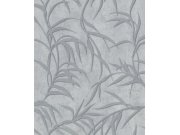 Vliesová tapeta na zeď, šedo-stříbrná, listy, 34287, City Glow, Marburg