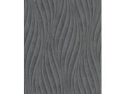 Vliesová tapeta na zeď, černo-stříbrná, vlnky 34264, City Glow, Marburg Tapety Yara - Marburg