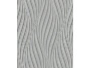 Vliesová tapeta na zeď, šedo-stříbrná, vlnky 34261, City Glow, Marburg Tapety Yara - Marburg