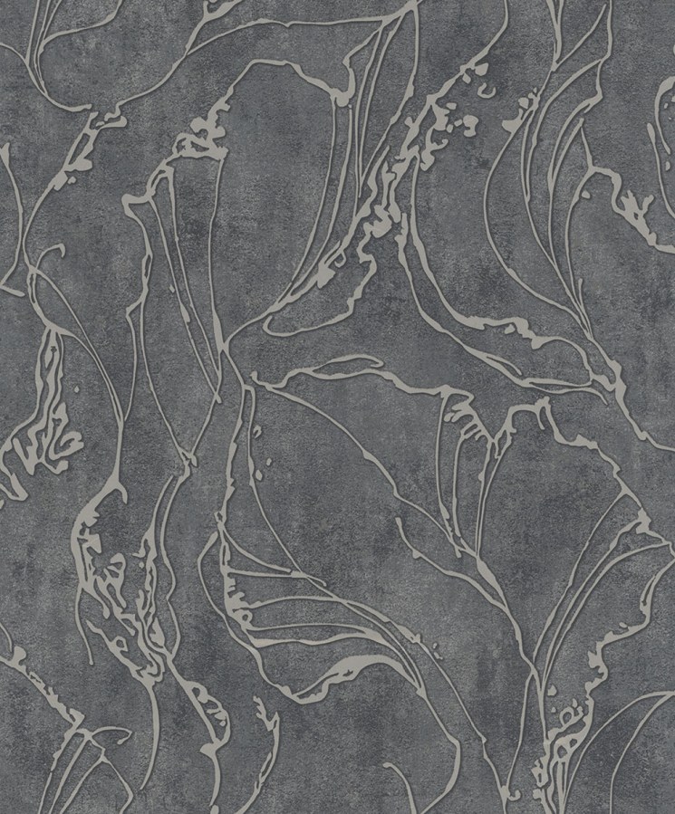 Vliesová tapeta na zeď, černo-stříbrná, abstraktní vzor, 34257, City Glow, Marburg - Marburg