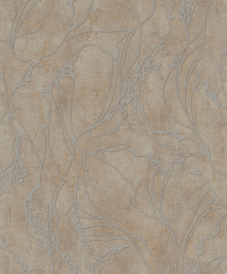 Vliesová tapeta na zeď, hnědo-zlatá, abstraktní vzor, 34255, City Glow, Marburg - Marburg