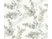 Šedo-béžová květinová vliesová tapeta na zeď, EV3971, Candice Olson Casual Elegance, York