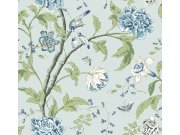 Tapety Yara York - Modrá vliesová tapeta na zeď, rozkvetlé větvičky, BL1784, Blooms Second Edition Resource Library, York Modrá vliesová tapeta na zeď, rozkvetlé větvičky, BL1784, Blooms Second Edition Resource Library, York