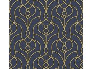 Modrá zámecká vliesová tapeta na zeď, EV3946, Candice Olson Casual Elegance, York