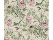 Béžová vliesová květinová tapeta na zeď, BL1751, Blooms Second Edition Resource Library, York