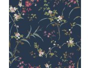 Modrá vliesová tapeta na zeď, rozkvetlé větvičky, BL1745, Blooms Second Edition Resource Library, York