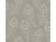 Šedá vliesová tapeta s pavími pery, EV3941, Candice Olson Casual Elegance, York