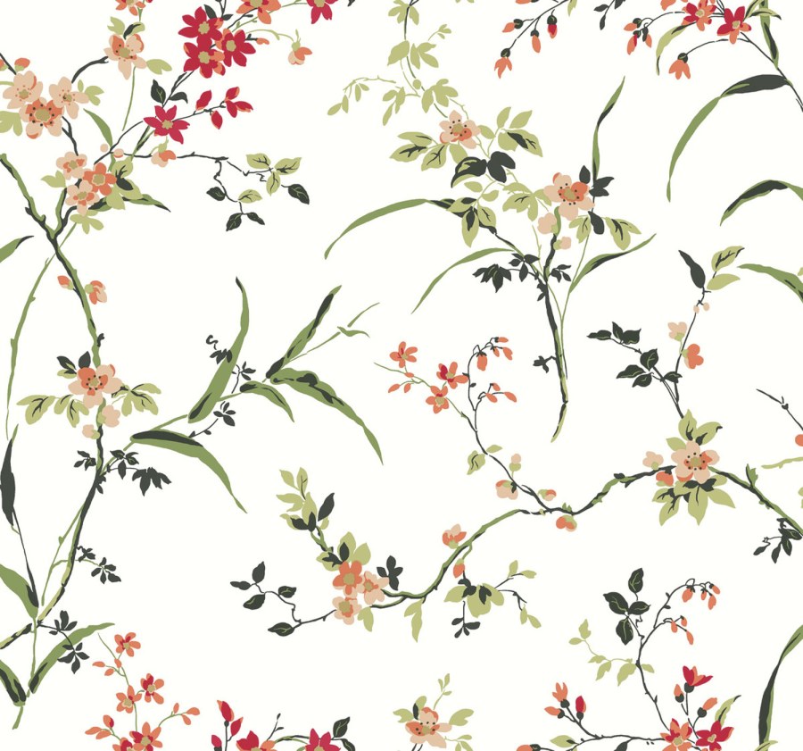 Vliesová tapeta na zeď, rozkvetlé větvičky, BL1741, Blooms Second Edition Resource Library, York